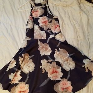 Navy floral dress
